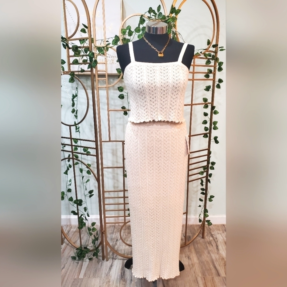 Willow and Wind 2 Piece Knit Skirt Set